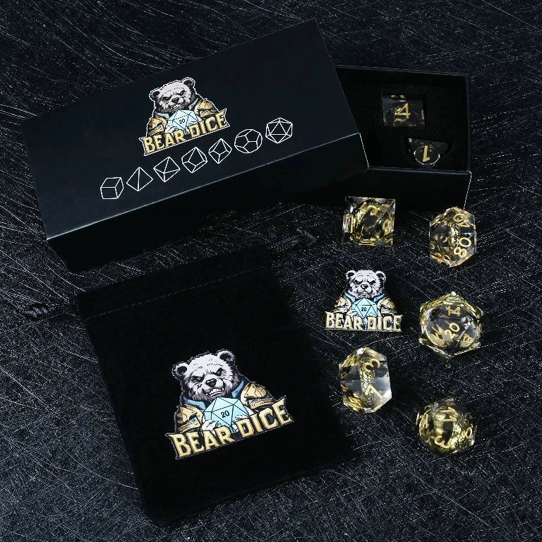 D&D dice collection with polyhedral dice sets