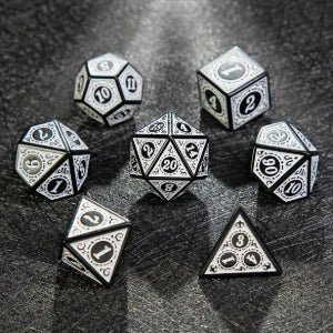 Acrylic dice sets and D6 dice for tabletop games