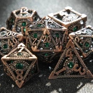 Metal dice sets for D&D and tabletop role-playing games