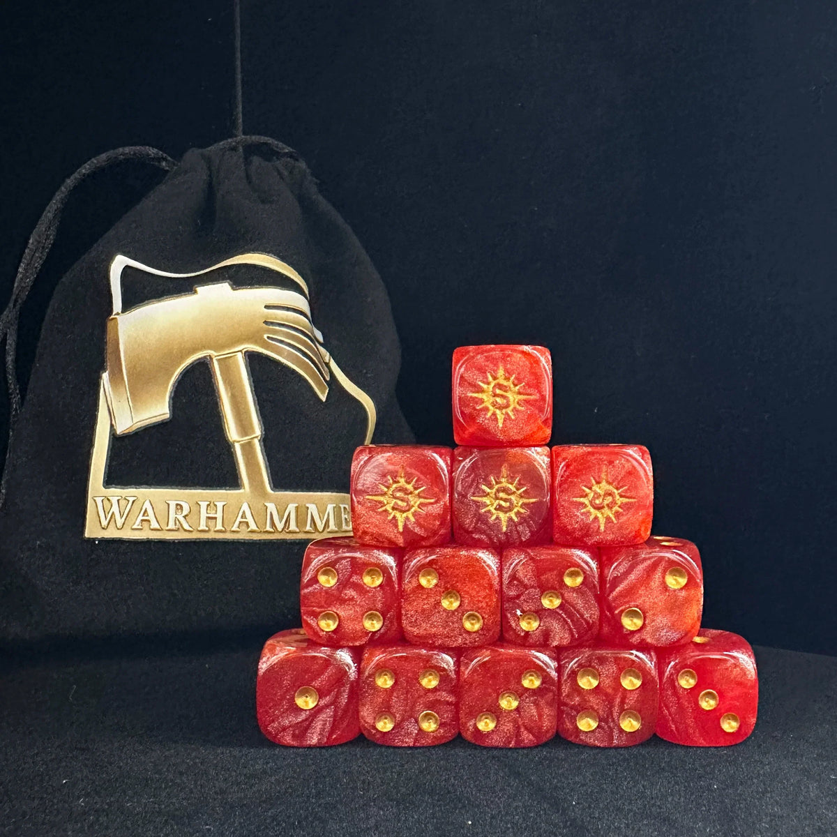 Acrylic D6 Dice Set – Sigmar Pearl – alternate product view