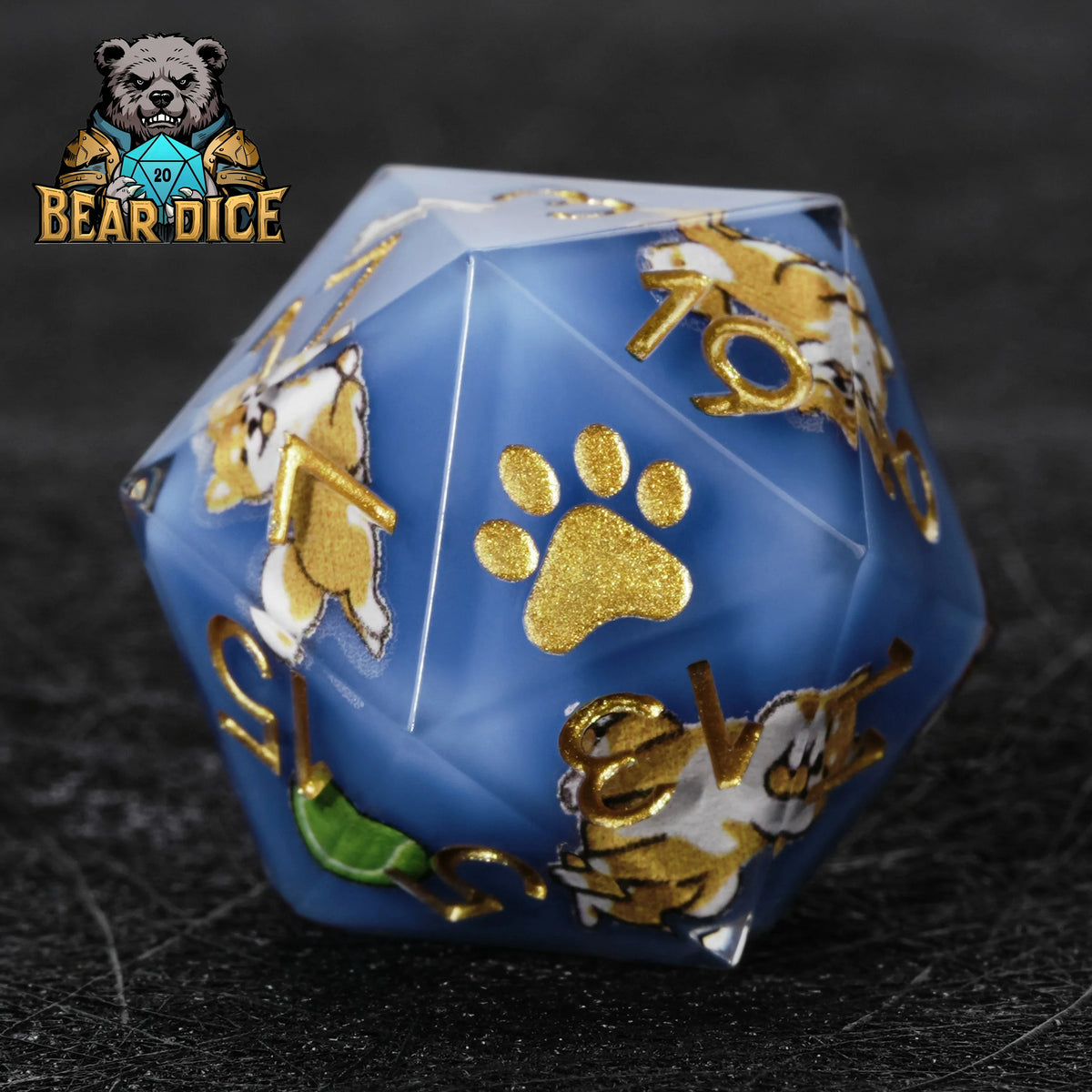 Shiba Inu Resin D20 Dice Set – alternate product view