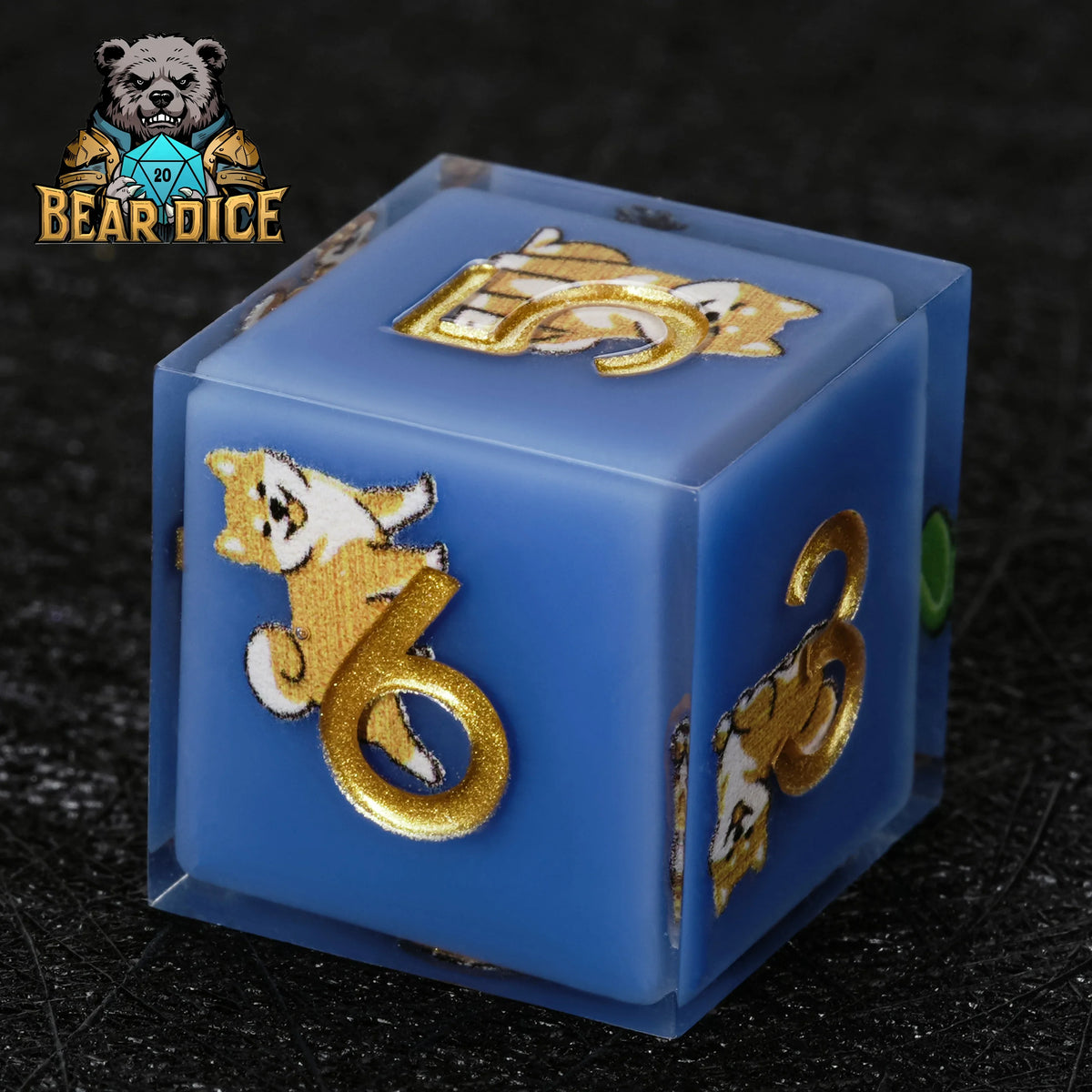 Shiba Inu Resin D6 Dice Set – alternate product view