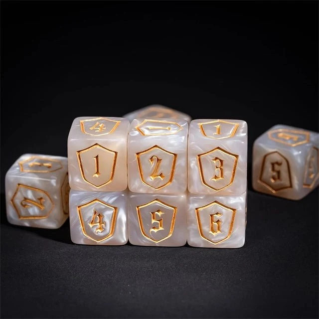 16mm Pearl Acrylic D6 Dice – DND Dice 16mm Pearl Acrylic D6 Tabletop RPG Game Dice