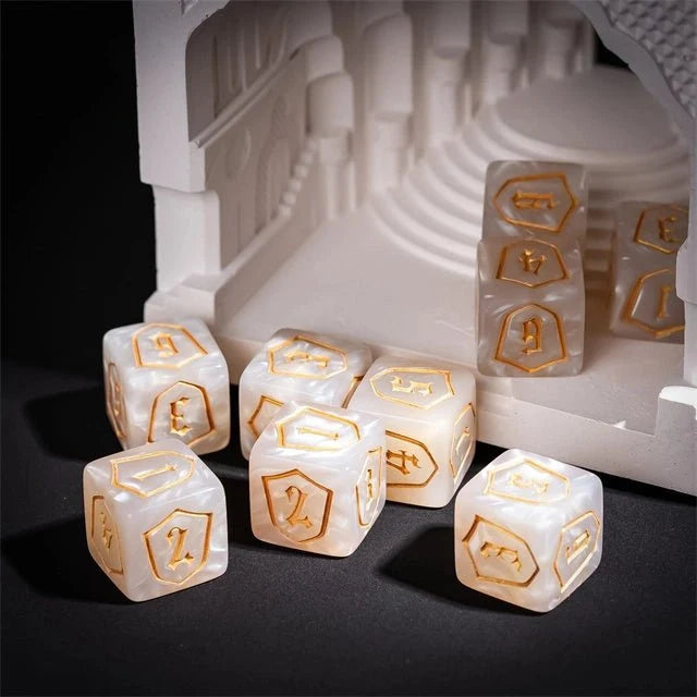 16mm Pearl Acrylic D6 Dice – DND Dice 16mm Pearl Acrylic D6 Tabletop RPG Game Dice