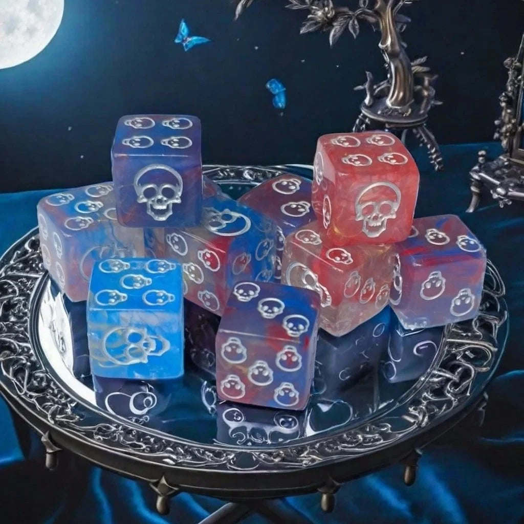 16mm Skull Acrylic D6 Dice – DND Dice 16mm Skull Acrylic D6 Dice Halloween RPG Board Game Dice