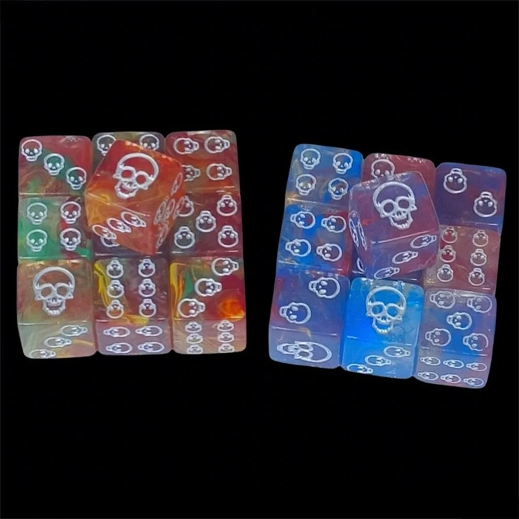 16mm Skull Acrylic D6 Dice – DND Dice 16mm Skull Acrylic D6 Dice Halloween RPG Board Game Dice