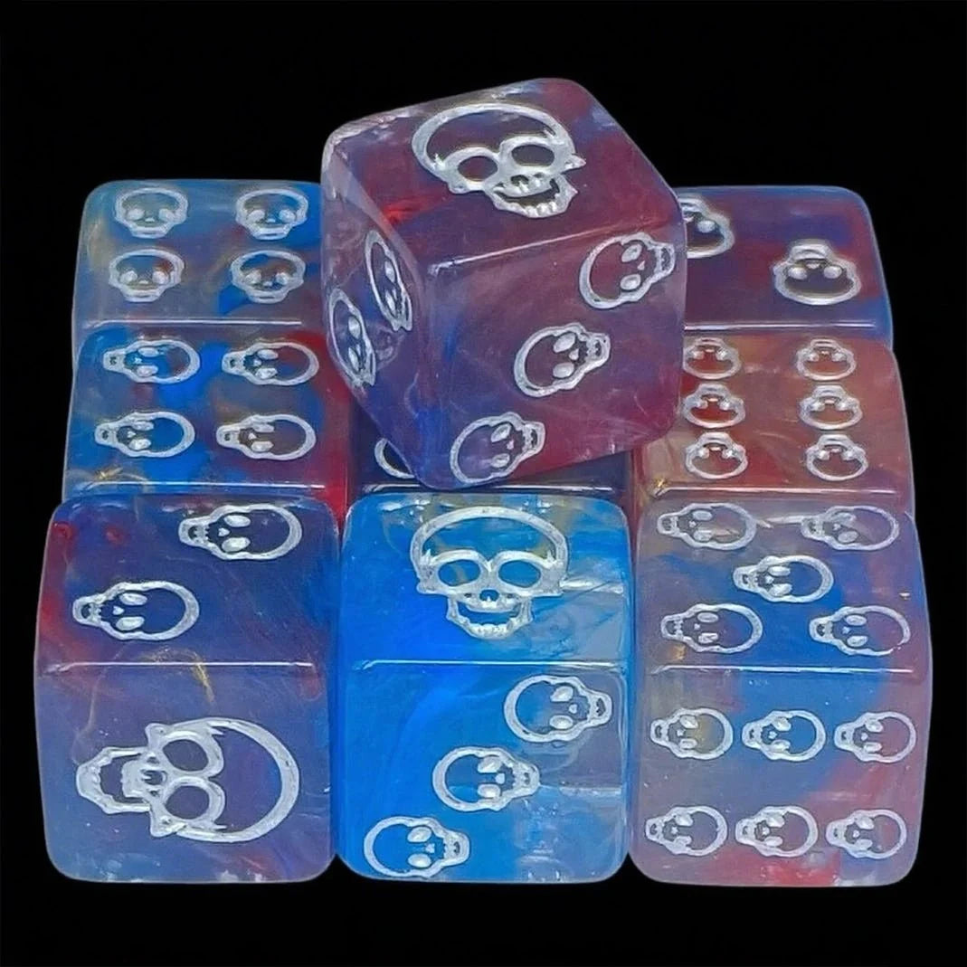 16mm Skull Acrylic D6 Dice – DND Dice 16mm Skull Acrylic D6 Dice Halloween RPG Board Game Dice