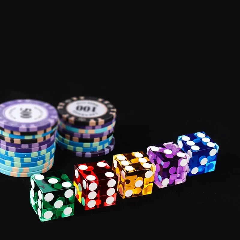 19mm Texas Acrylic DND Dice – DND Dice - 19mm Transparent Acrylic Dice Texas Hold'em Game Dice