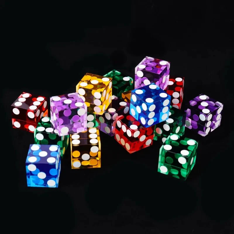 19mm Texas Acrylic DND Dice – DND Dice - 19mm Transparent Acrylic Dice Texas Hold'em Game Dice