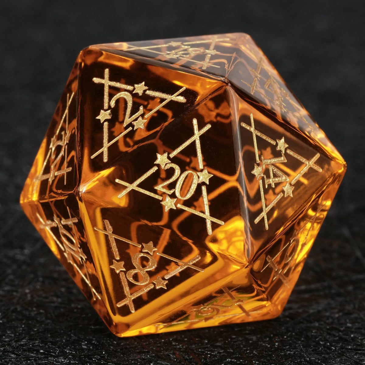 Star Natural Stone DND Dice Set – Starburst Constellation – alternate product view