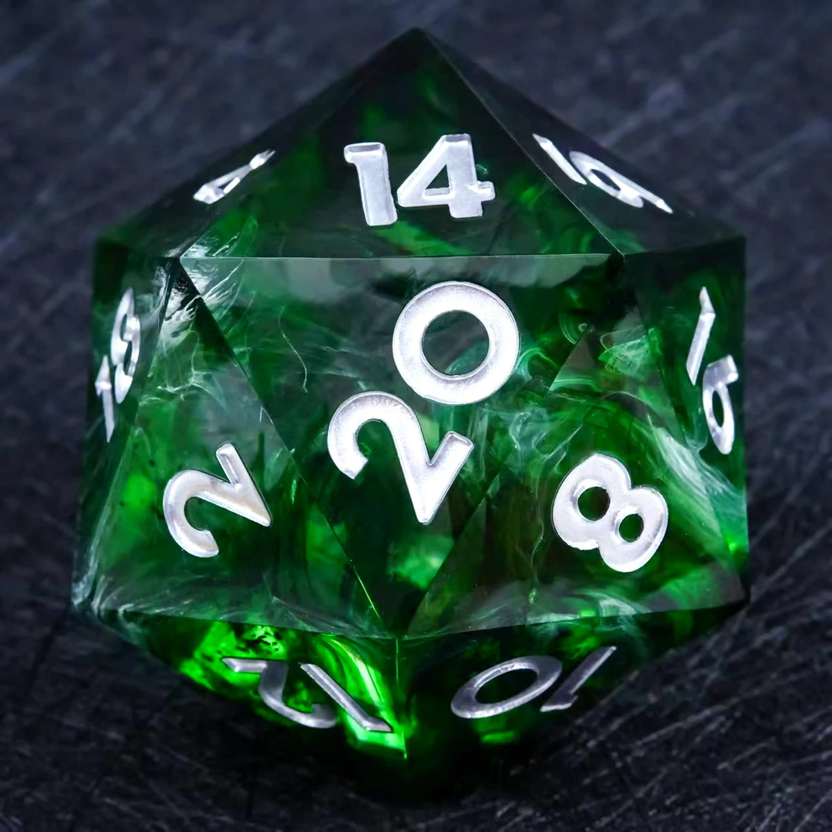 35mm Dark Resin D20 Dice – alternate product view