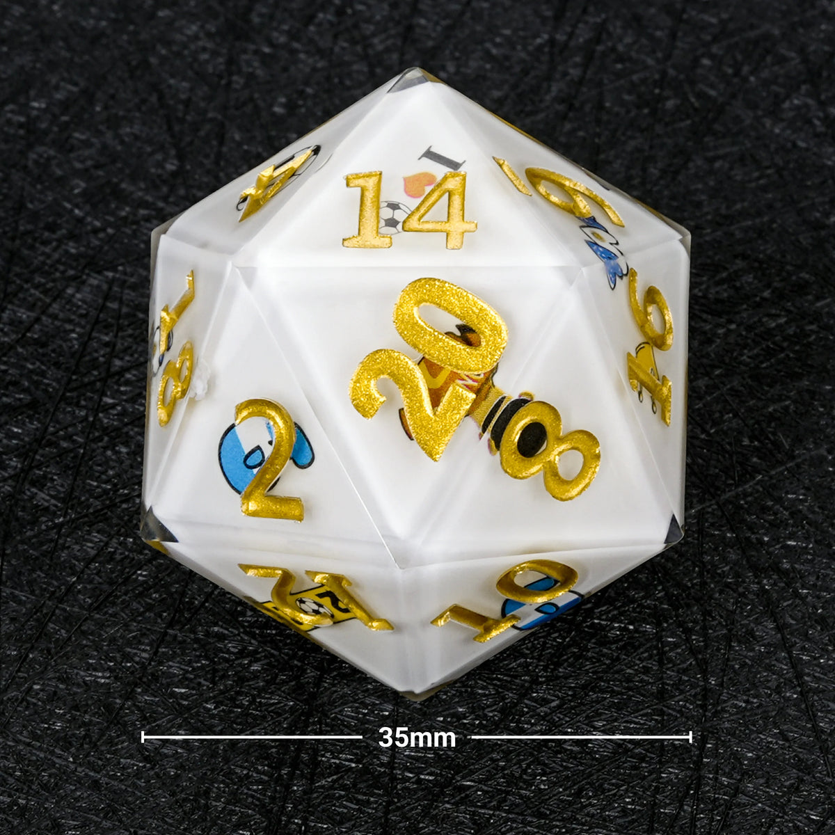 35mm Giant Resin D20 Dice