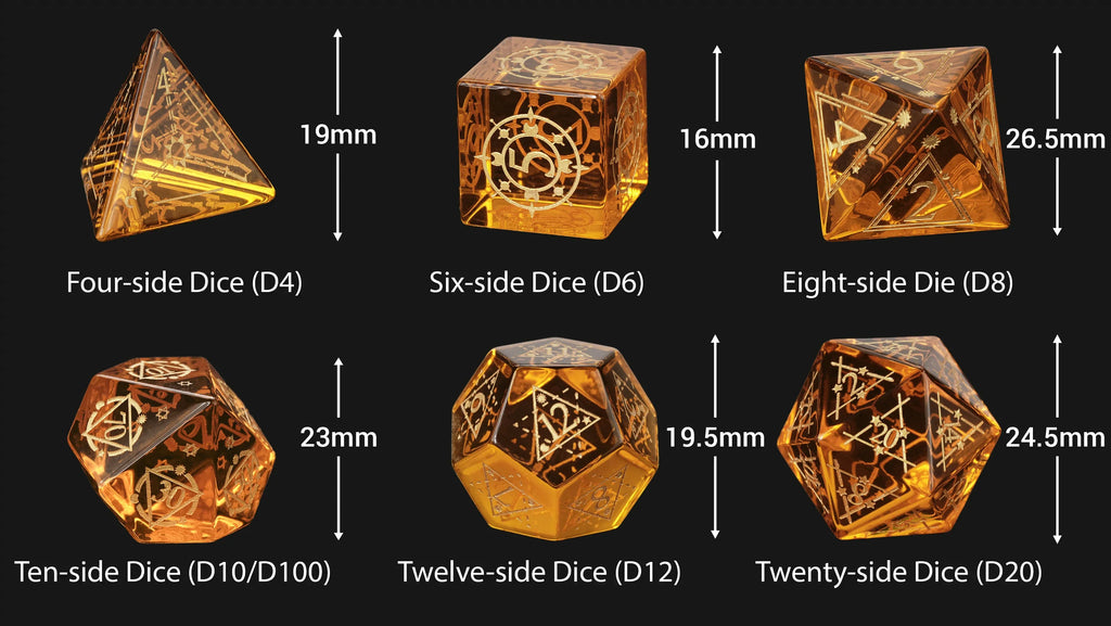 Star Natural Stone DND Dice Set – Starburst Constellation – alternate product view