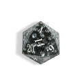 80mm Extra Liquid Core Dice Set – Devil's Eye - 80 mm Liquid Core Resin Extra Large D20 Dice + White Numbers
