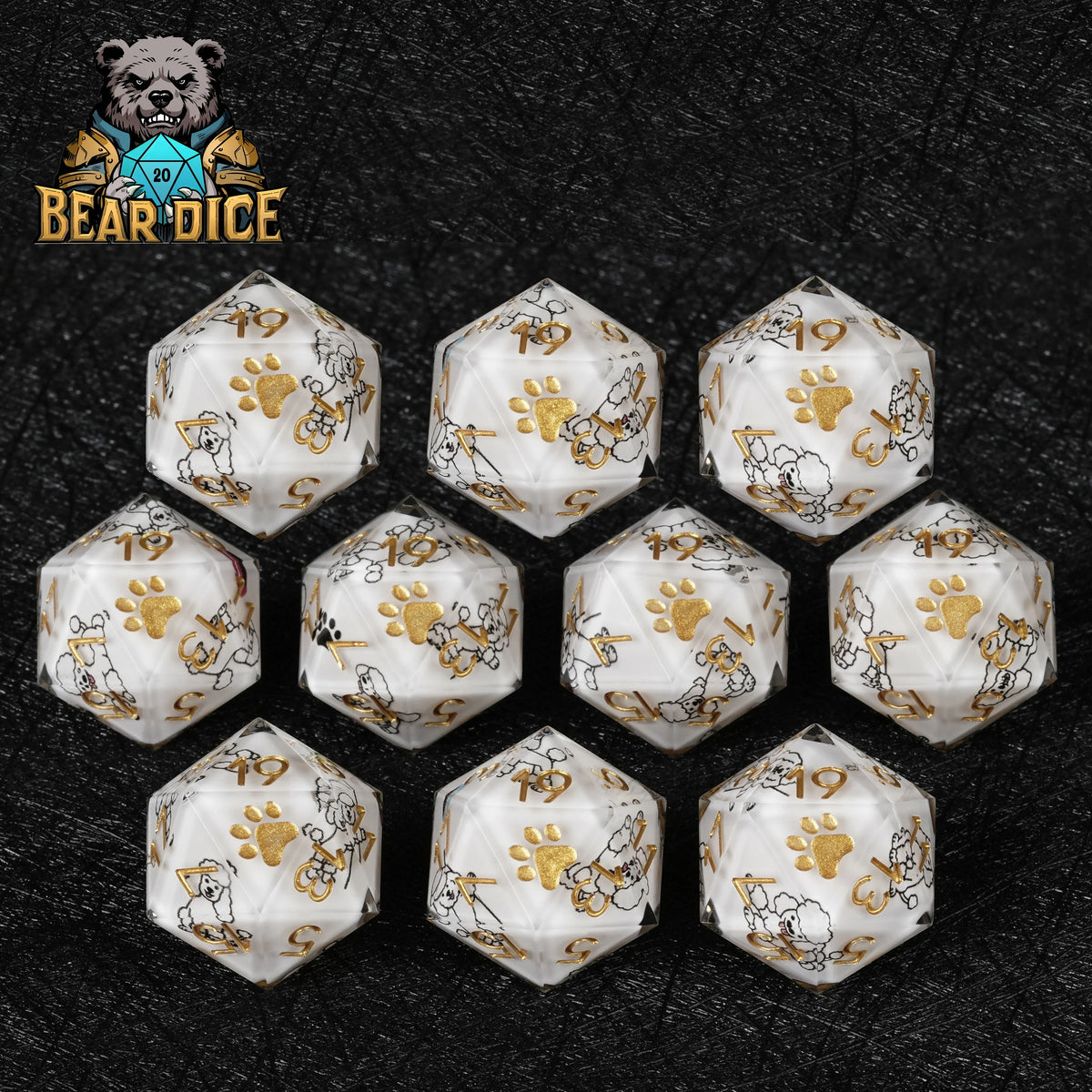 Dog Resin D20 Die – alternate product view