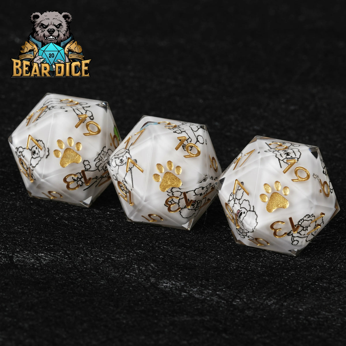 Dog Resin D20 Die – alternate product view