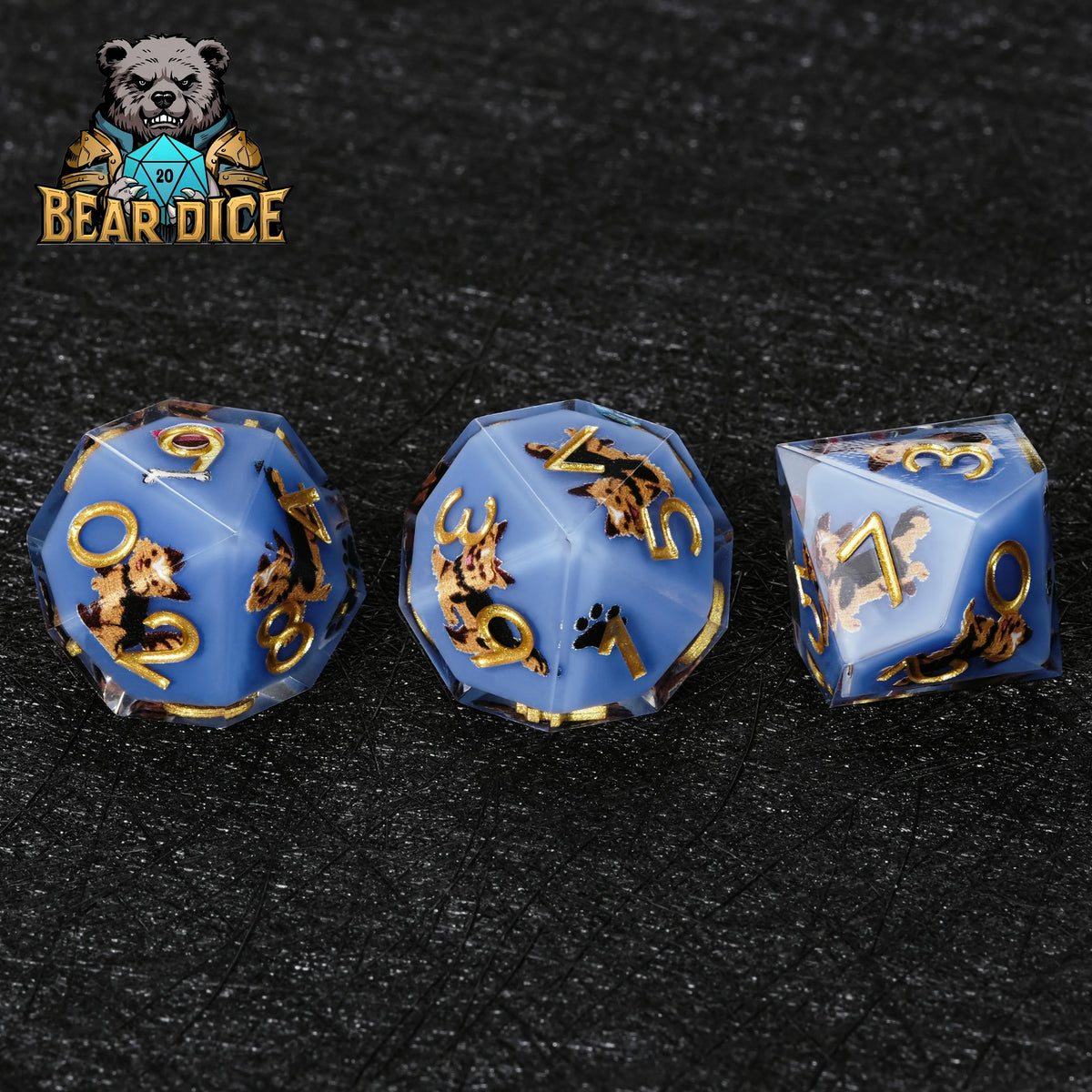 Yorkshire Terrier Resin D10 Dice Set – alternate product view