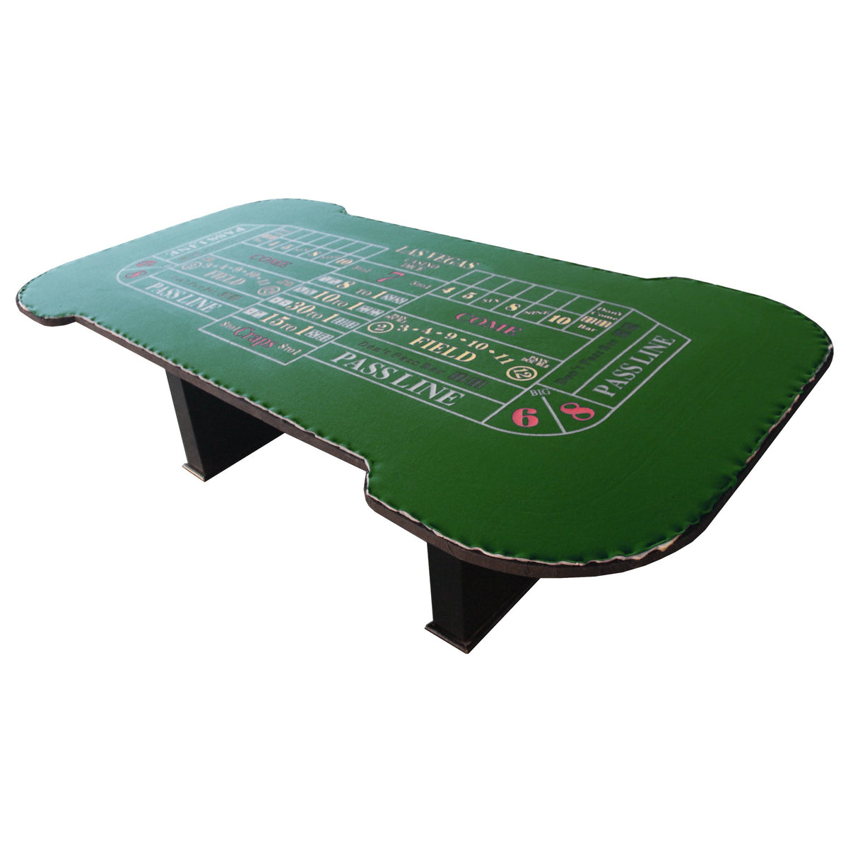 Tabletop Gaming Table – Rubber Bumpers – 93-Inch Green Felt Deluxe Casino Craps Table – Center Divider & Felt Surface