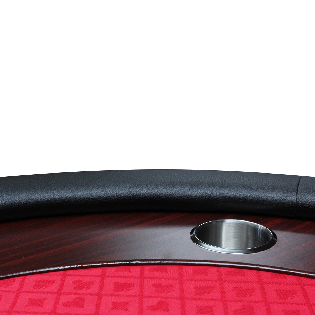 Poker Gaming Table – Wooden – Felt Racetrack – 96-Inch Foldable Poker Table – Wood-Grain Racetrack Padded Rail Edge