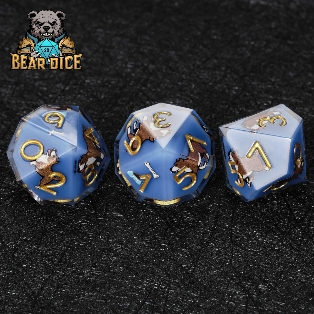Dog Resin D10 Dice – Pit Bull – alternate product view
