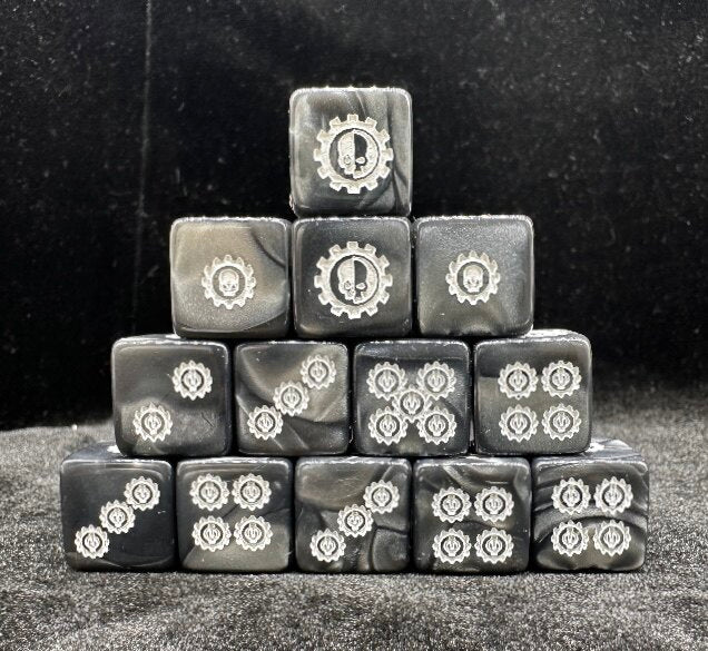 Acrylic D6 Dice – Adeptus Mechanicus