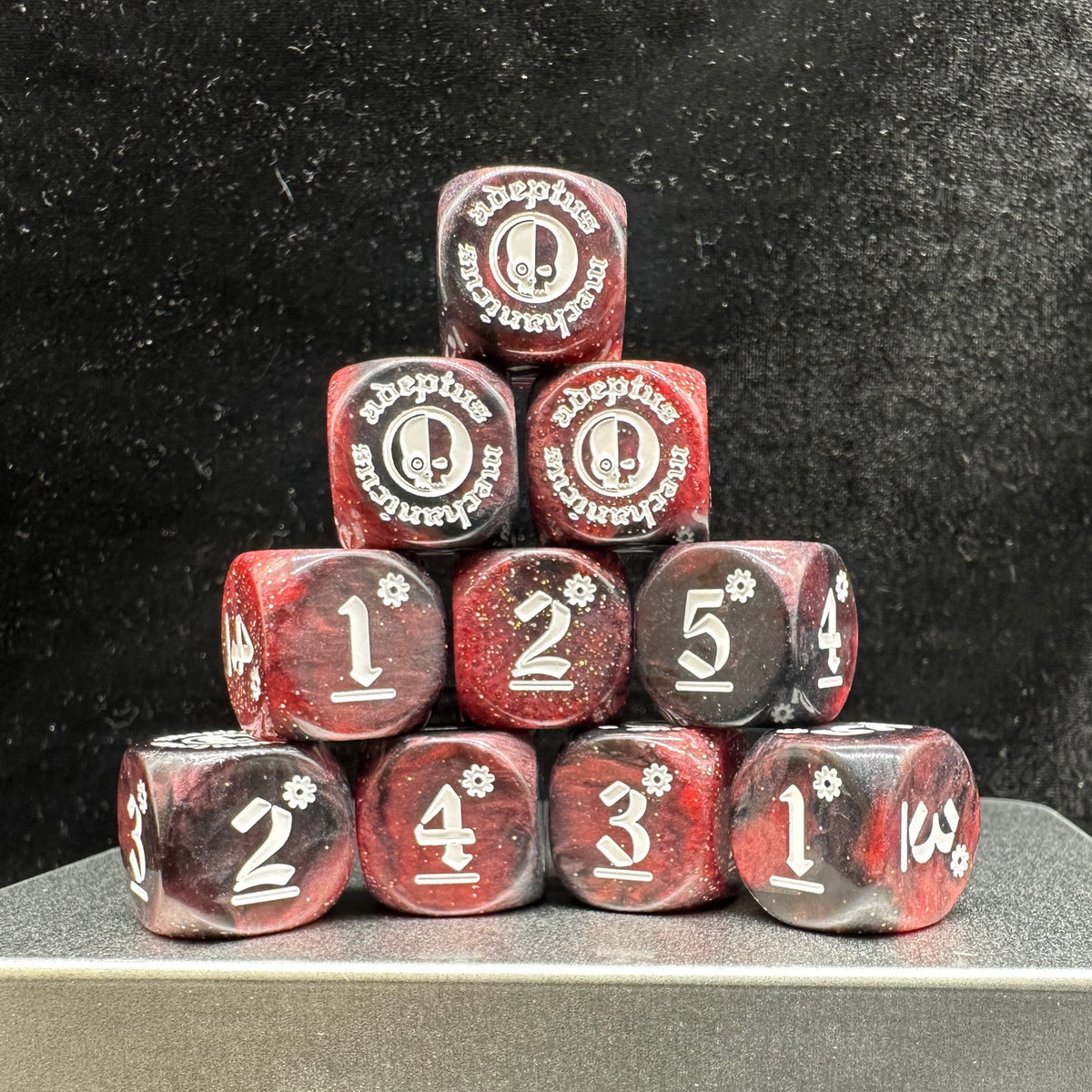 Acrylic D6 Dice – Adeptus Mechanicus – Warhammer40k 1
