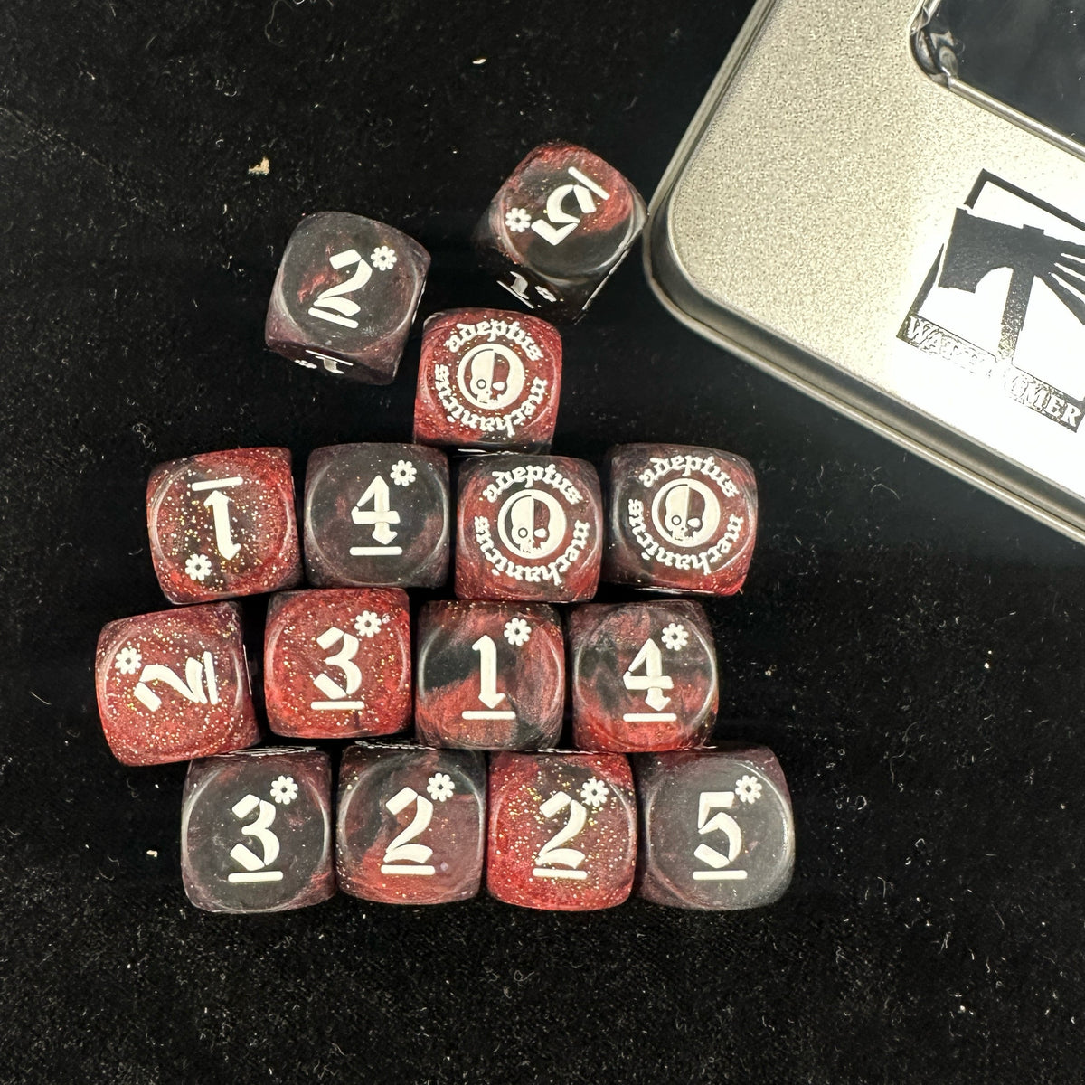 Acrylic D6 Dice – Adeptus Mechanicus – Warhammer40k 1 – alternate product view