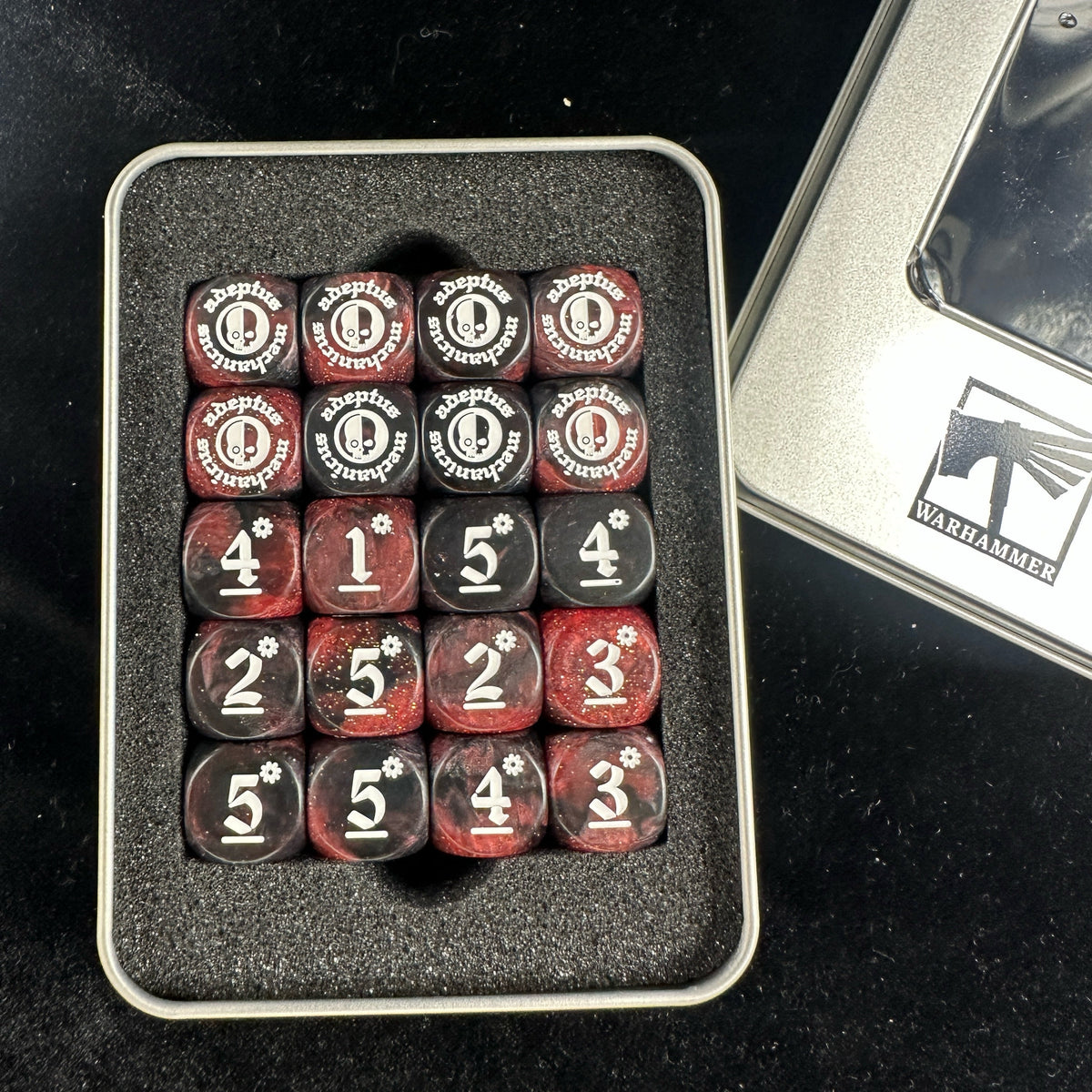 Acrylic D6 Dice – Adeptus Mechanicus – Warhammer40k 1 – alternate product view