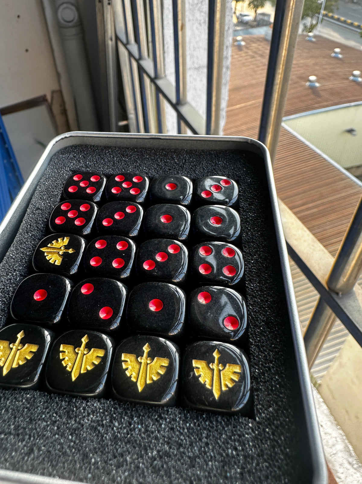 Acrylic D6 Dice – Angel Matte – alternate product view