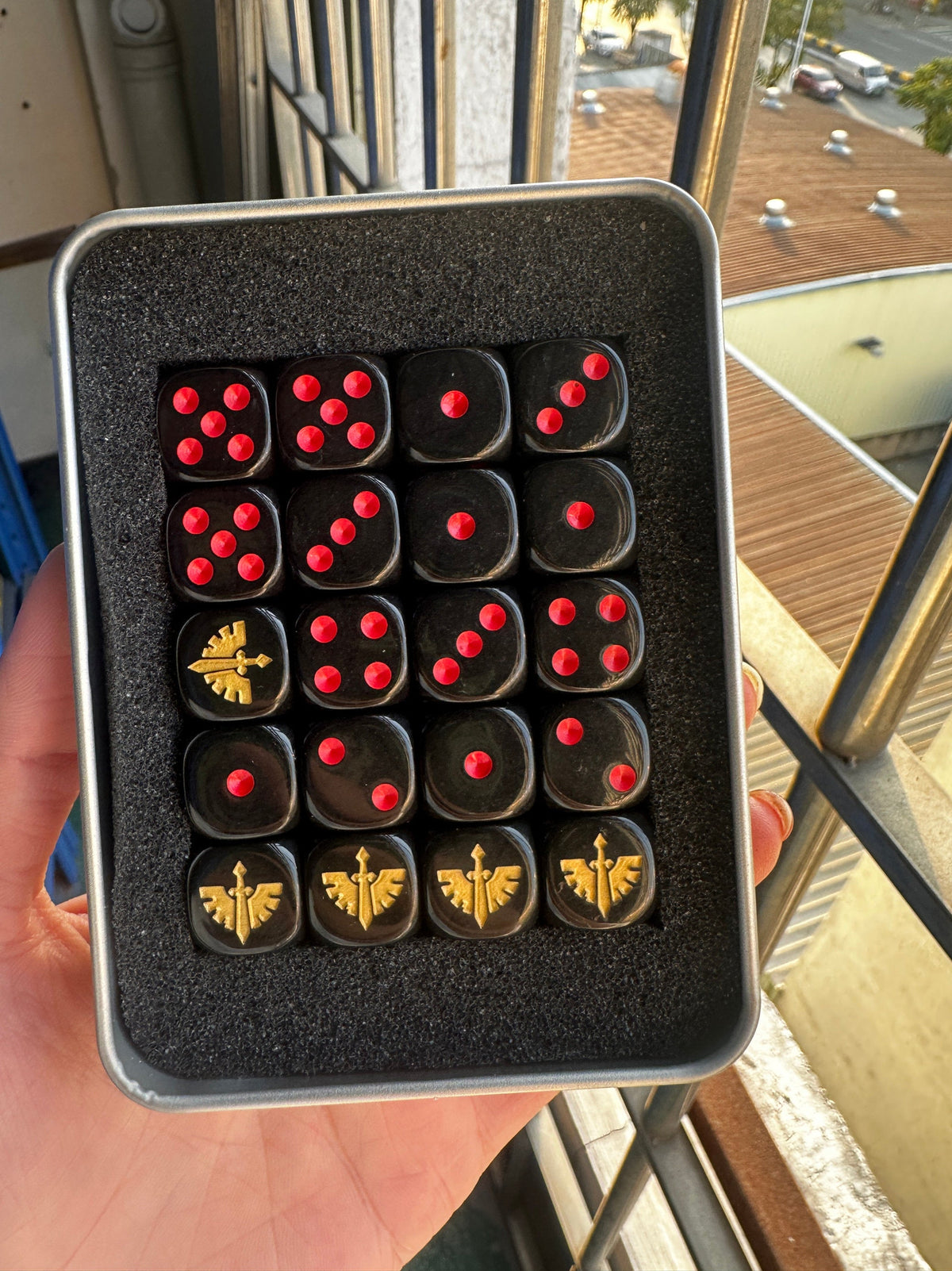 Acrylic D6 Dice – Angel Matte – alternate product view