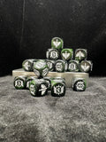 Acrylic D6 Dice – Angels Dark