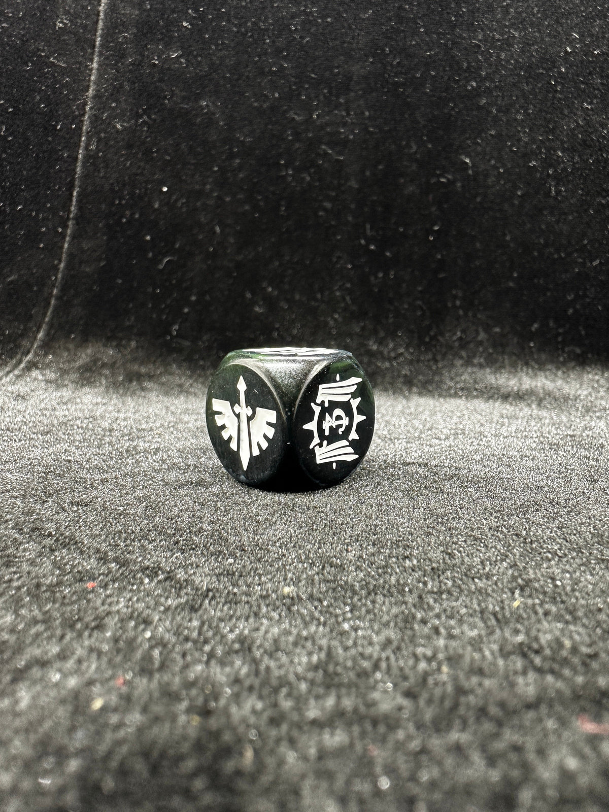 Acrylic D6 Dice – Angels Dark – alternate product view