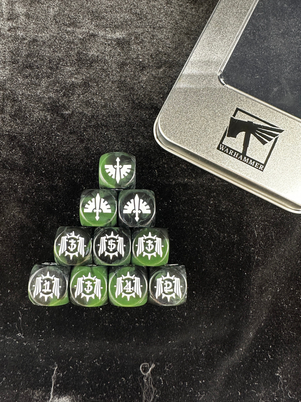 Acrylic D6 Dice – Angels Dark – alternate product view