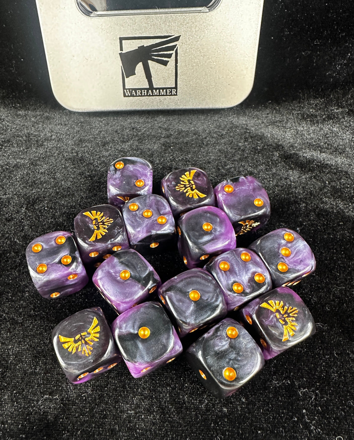 Acrylic D6 Dice – Black Swirl – Evil Sunz – alternate product view