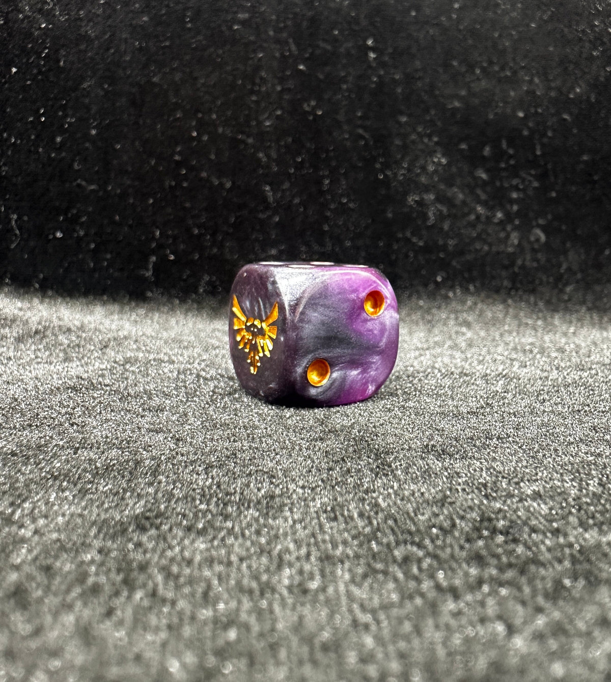 Acrylic D6 Dice – Black Swirl – Evil Sunz – alternate product view