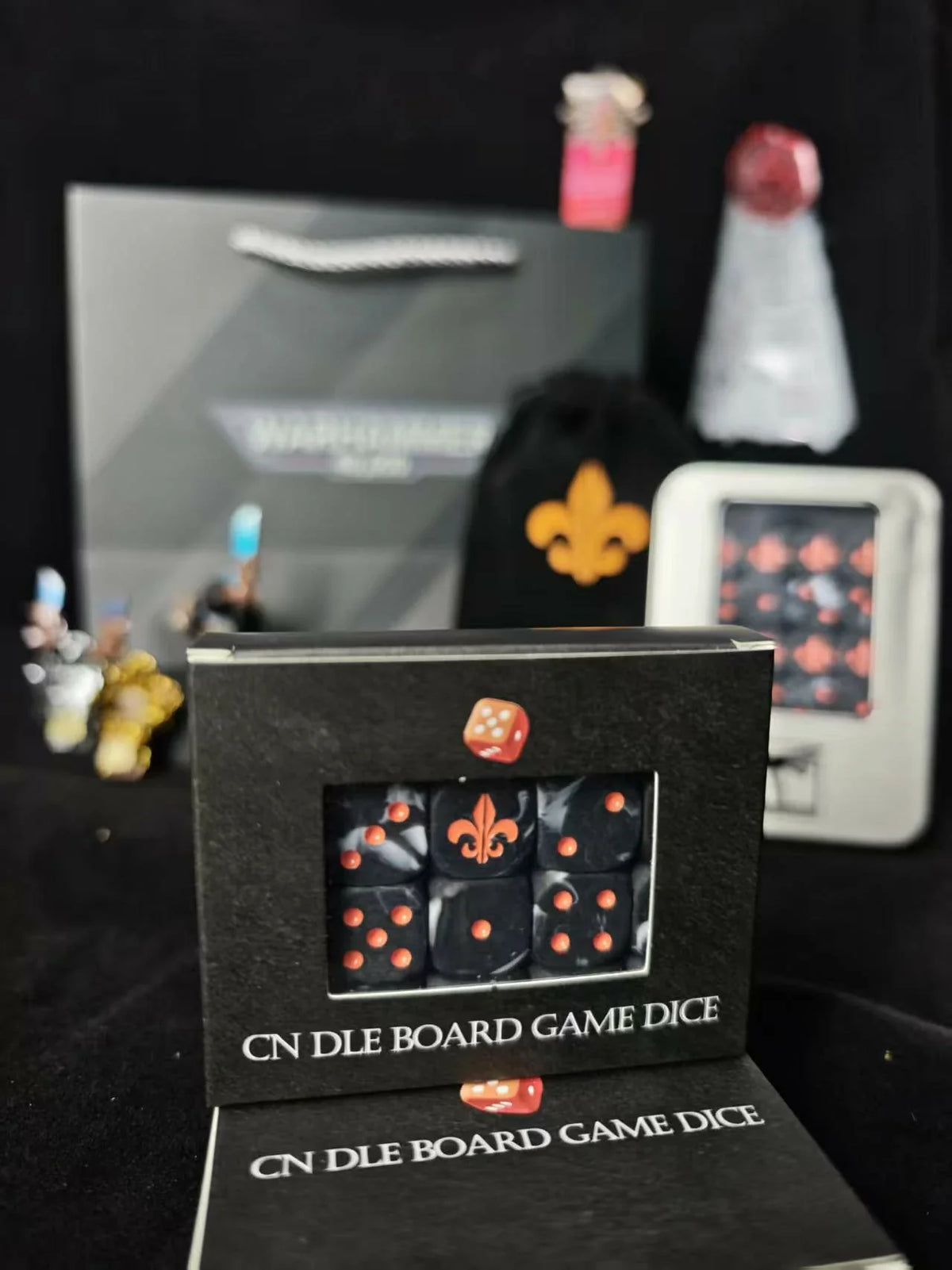 Acrylic D6 Dice – Black Swirl – Sisters Battle