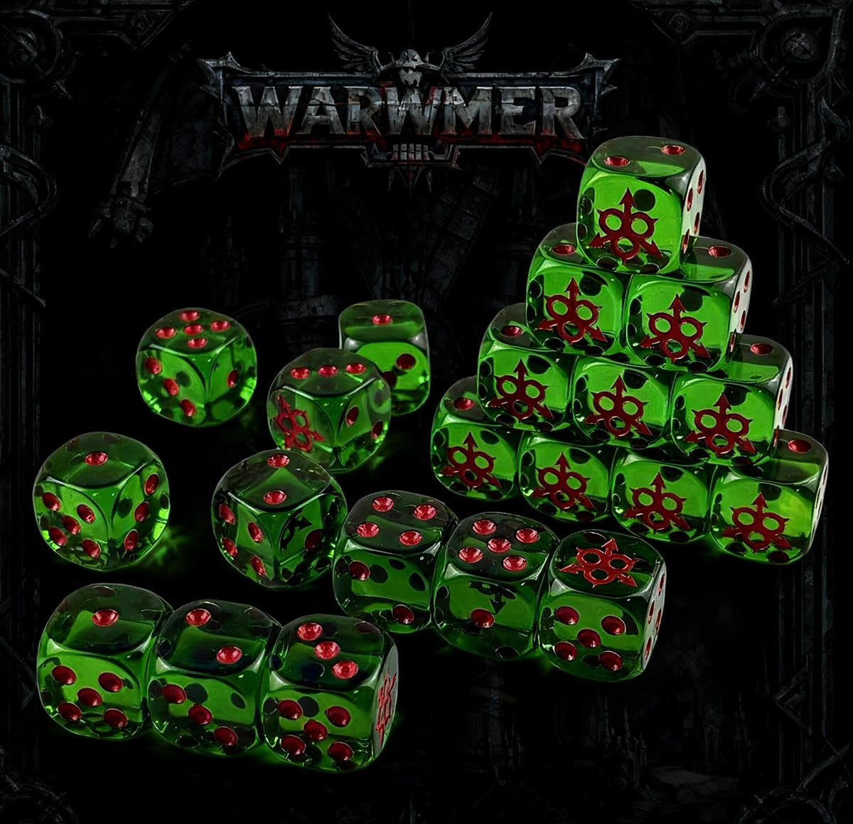 Acrylic D6 Dice – Chaos Mark
