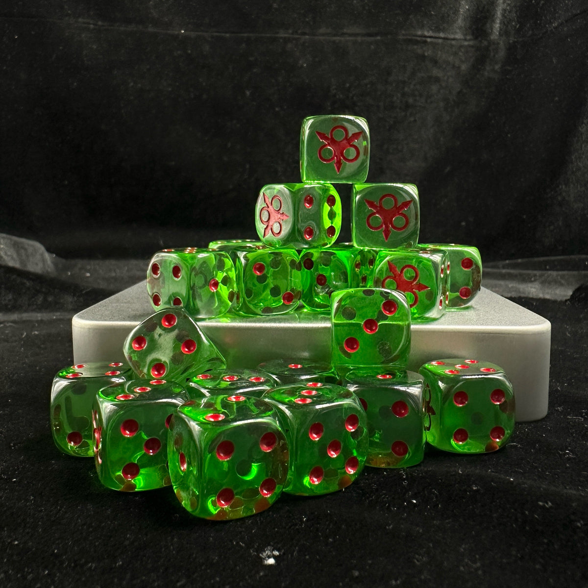 Acrylic D6 Dice – Chaos Mark – alternate product view