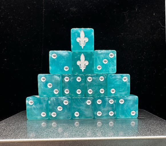 Acrylic D6 Dice – Deepkin Pearlescent – 40k Idoneth 1