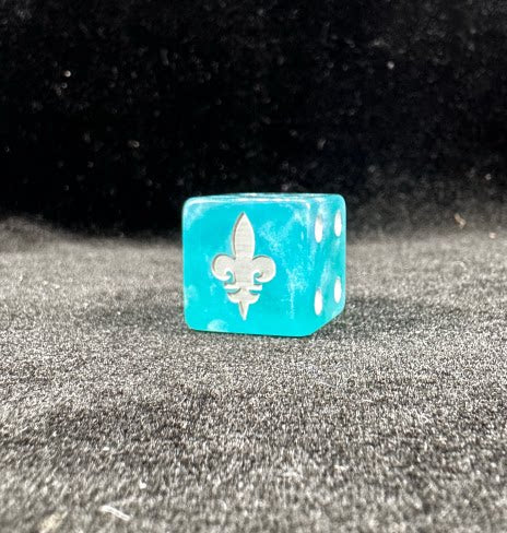 Acrylic D6 Dice – Deepkin Pearlescent – 40k Idoneth 1 – alternate product view
