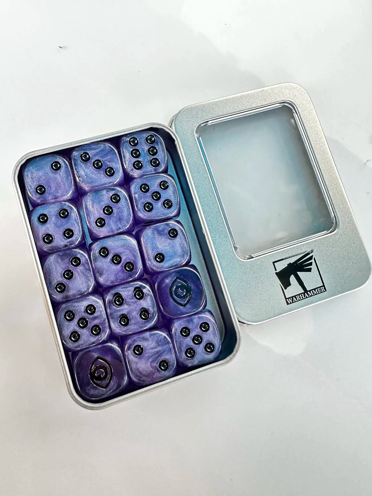 Acrylic D6 Dice – Eye Daemon – Warhammer 40K Eye of the Daemon Purple Acrylic D6 Dice