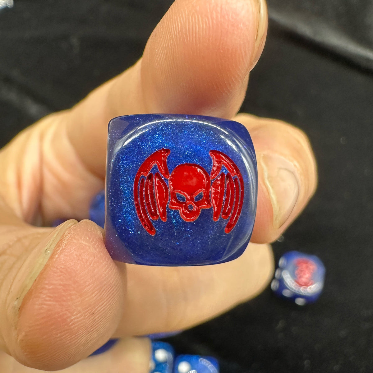 Acrylic D6 Dice – Glitter – alternate product view