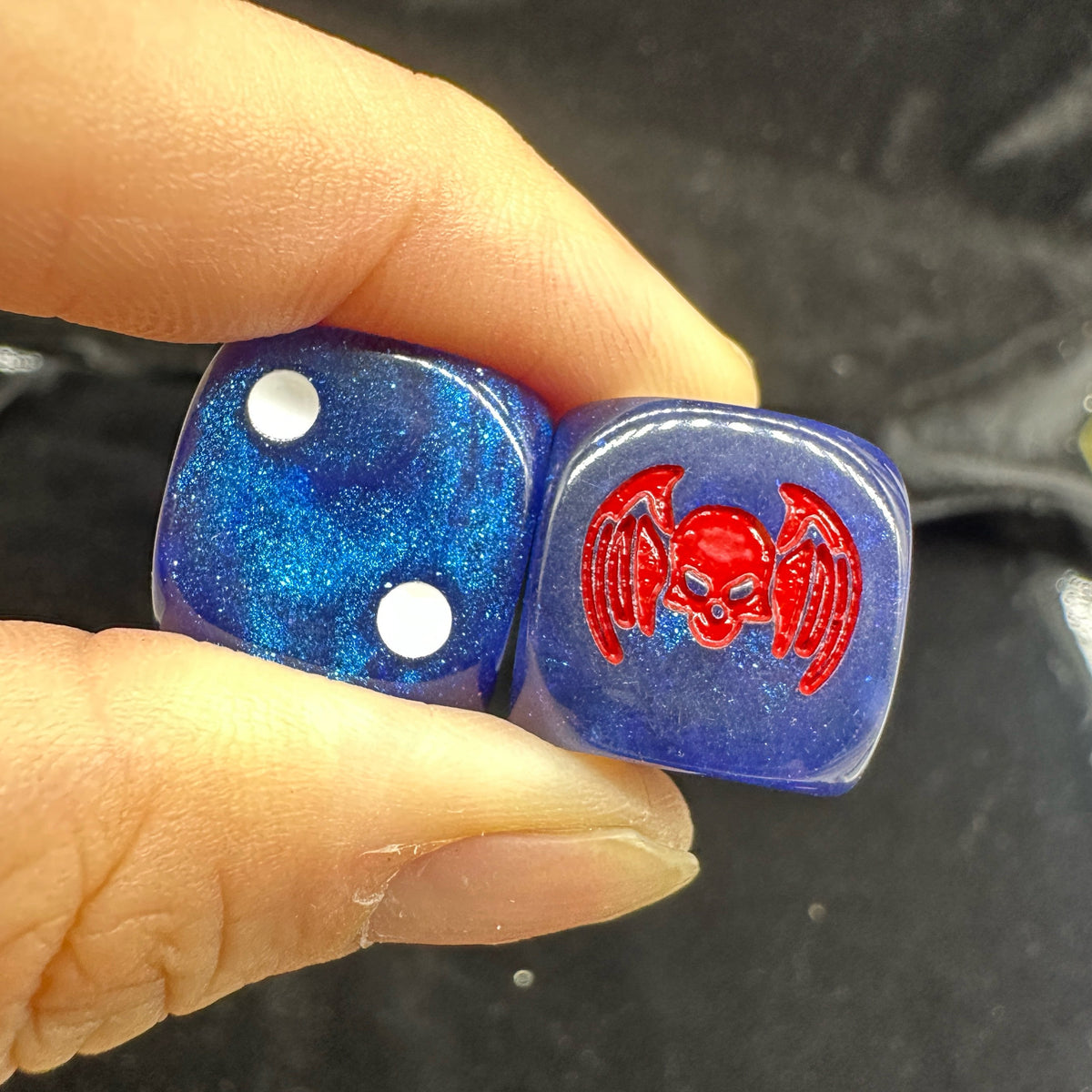 Acrylic D6 Dice – Glitter – alternate product view