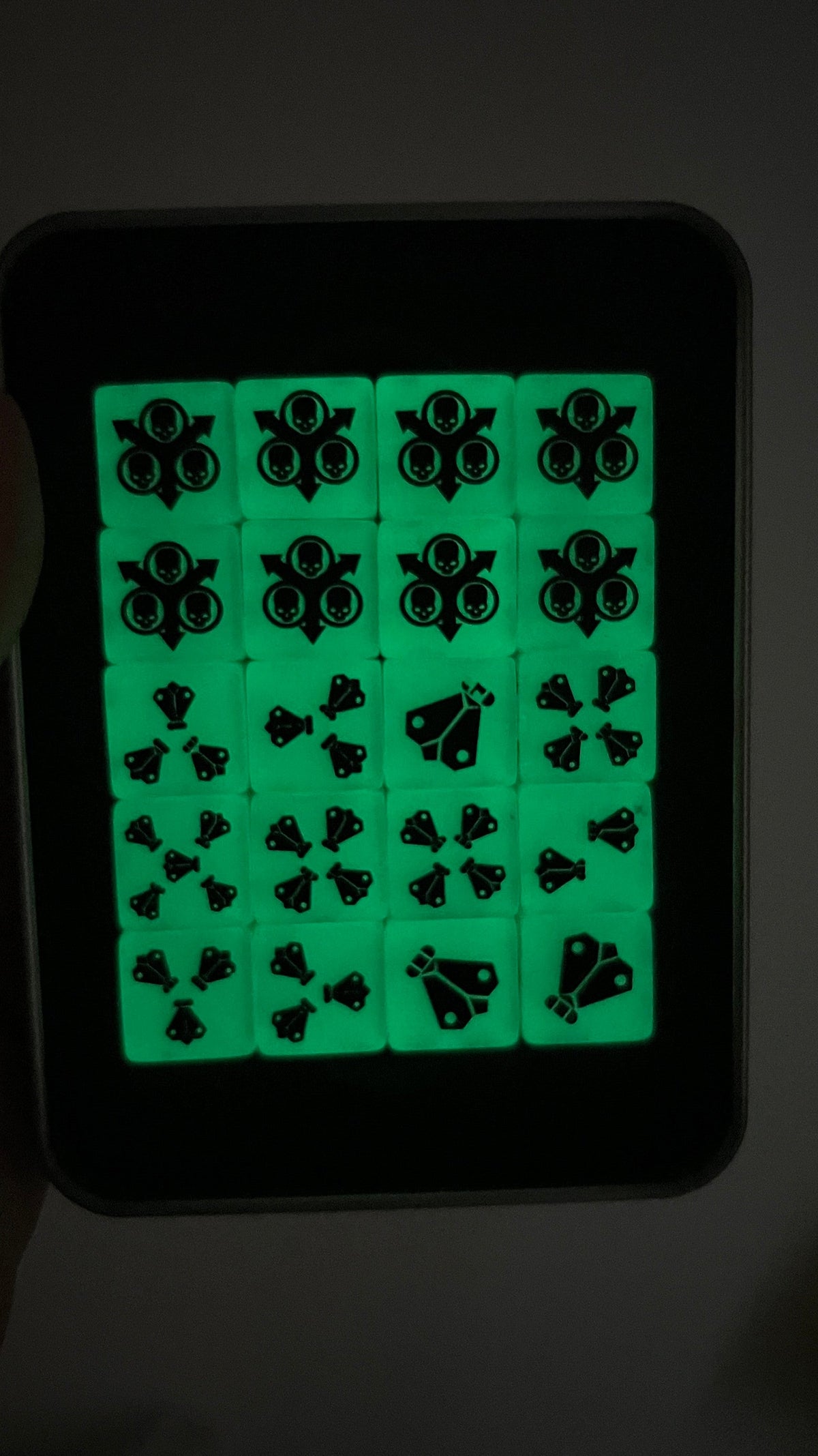 Acrylic D6 Dice – Glow Dark – alternate product view