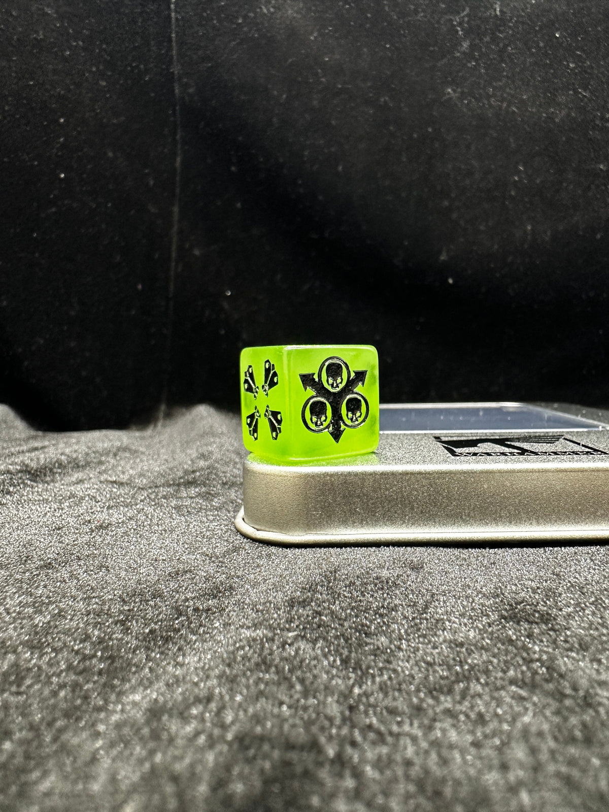 Acrylic D6 Dice – Glow Dark – alternate product view