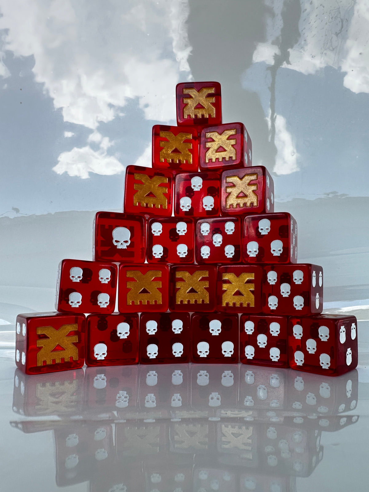 Acrylic D6 Dice – God War – alternate product view
