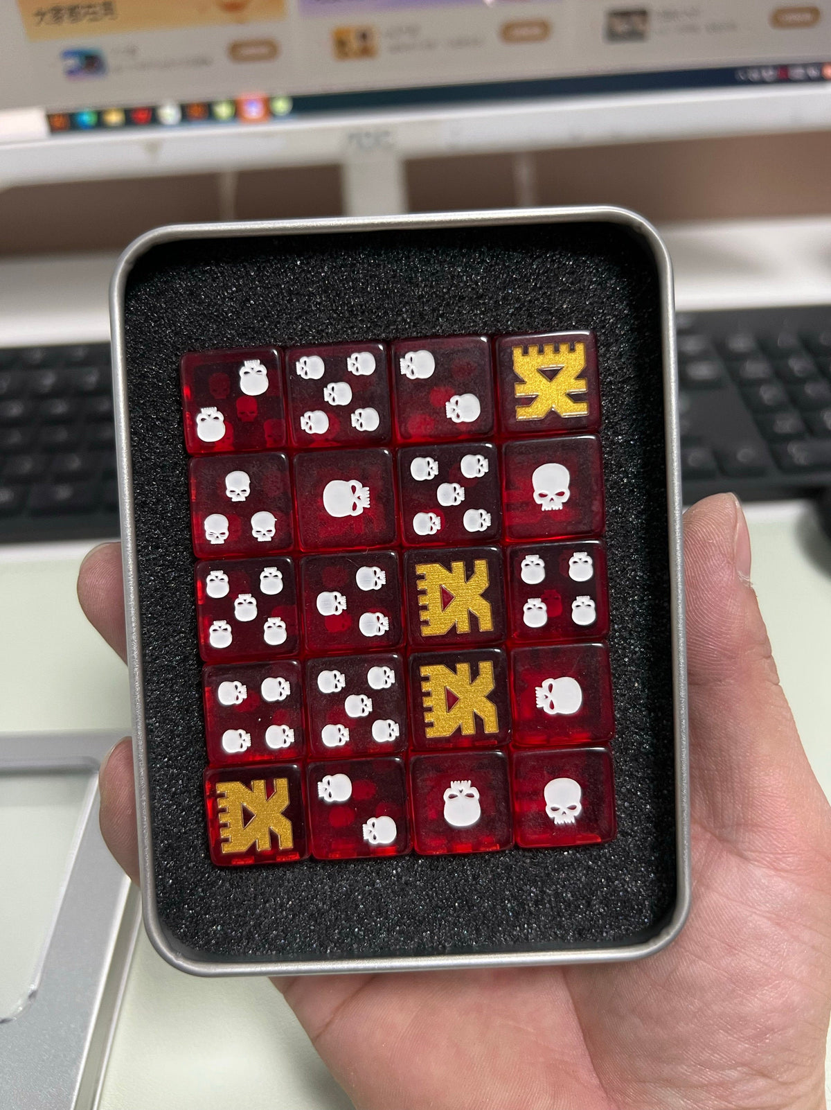 Acrylic D6 Dice – God War – alternate product view