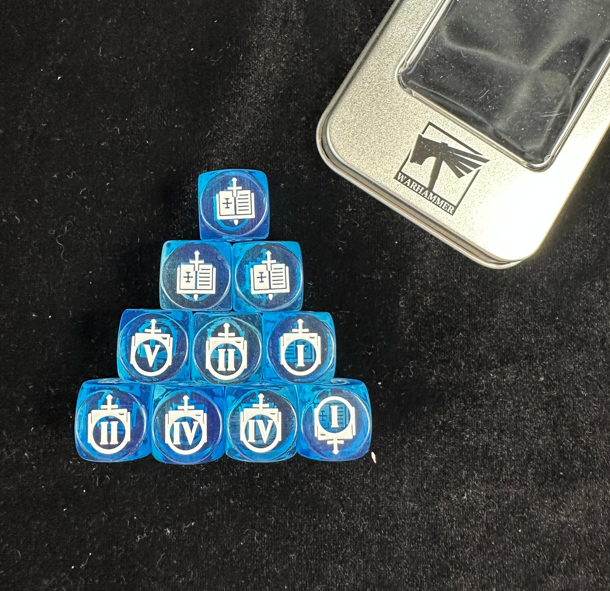Acrylic D6 Dice – Grey Knights – alternate product view