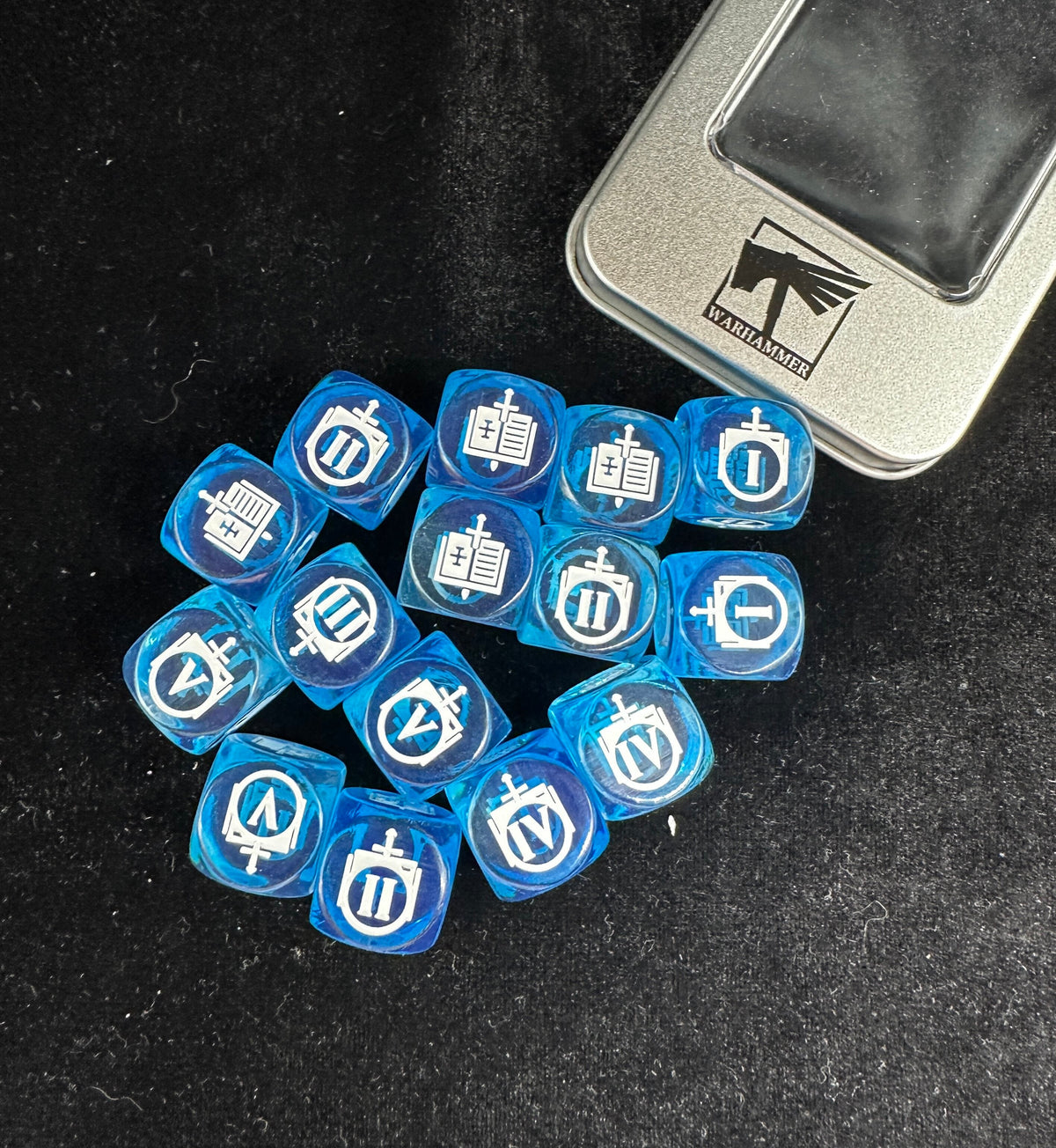 Acrylic D6 Dice – Grey Knights – alternate product view