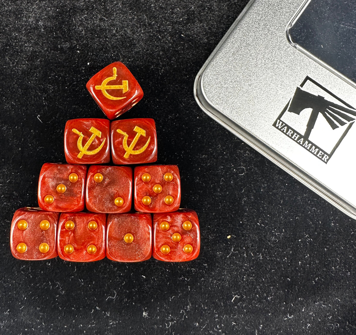 Acrylic D6 Dice – Hammer Sickle